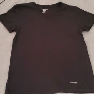 Kenneth Cole V Neck Black T Shirt SM